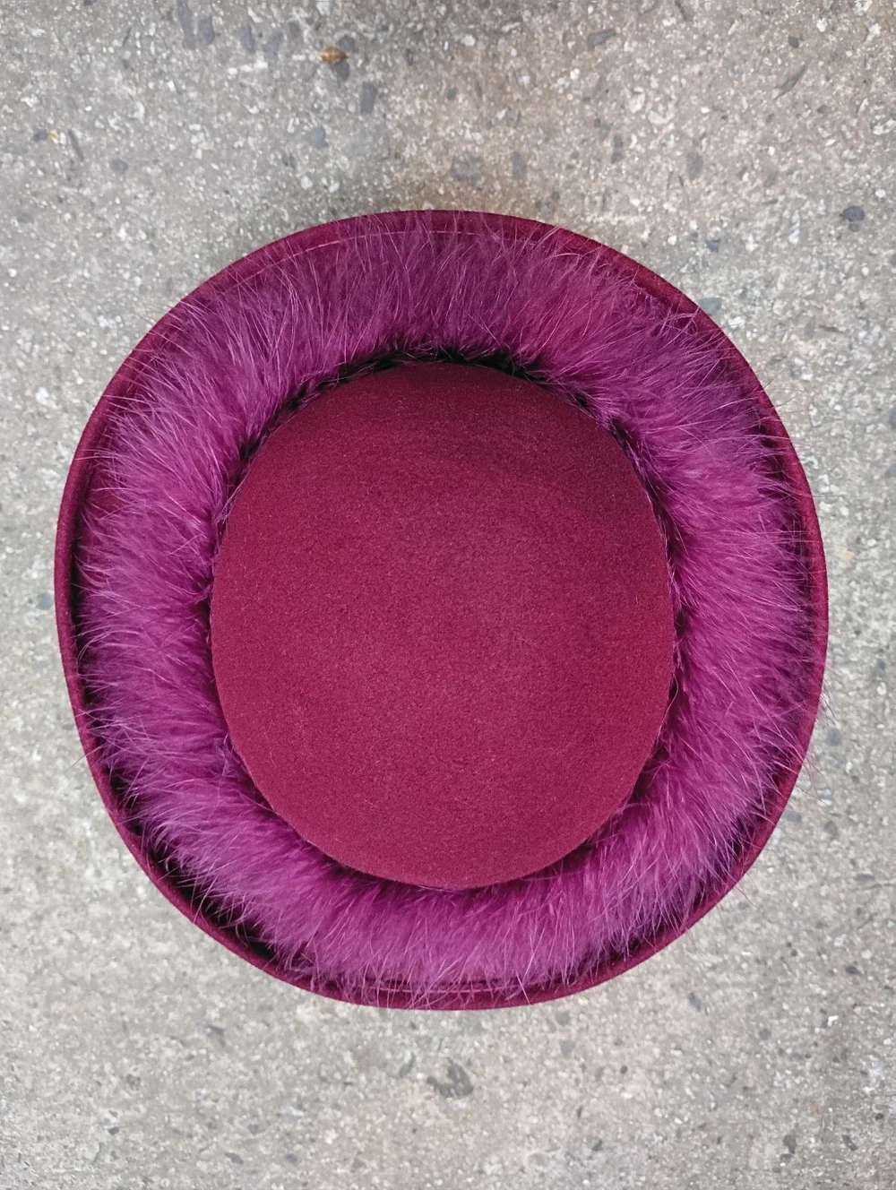 Doeskin Vintage Felt Wool Feather Bowler Hat 21.5